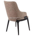 Brown fabric armrest single Velis dining chairs